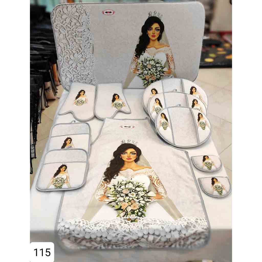 ست دمکنی عروس 11 پارچه طرح ترک مدل 115