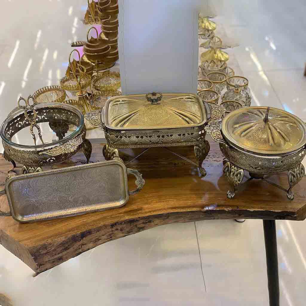 ست سوفله خوری 4 عددی دیانا آنتیک با دیس کباب