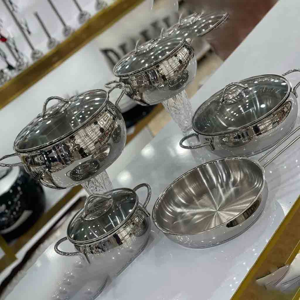 سرویس قابلمه استیل کرکماز ۹پارچه