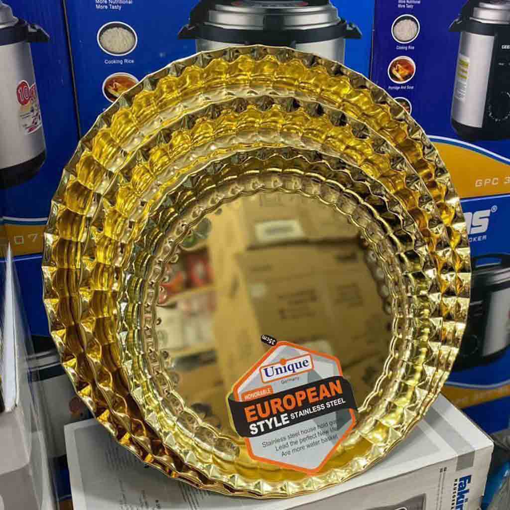 سرویس سینی استیل 3پارچه طرح کنگره