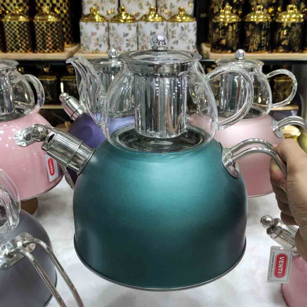 کتری قوری رنگی مدل سوتی