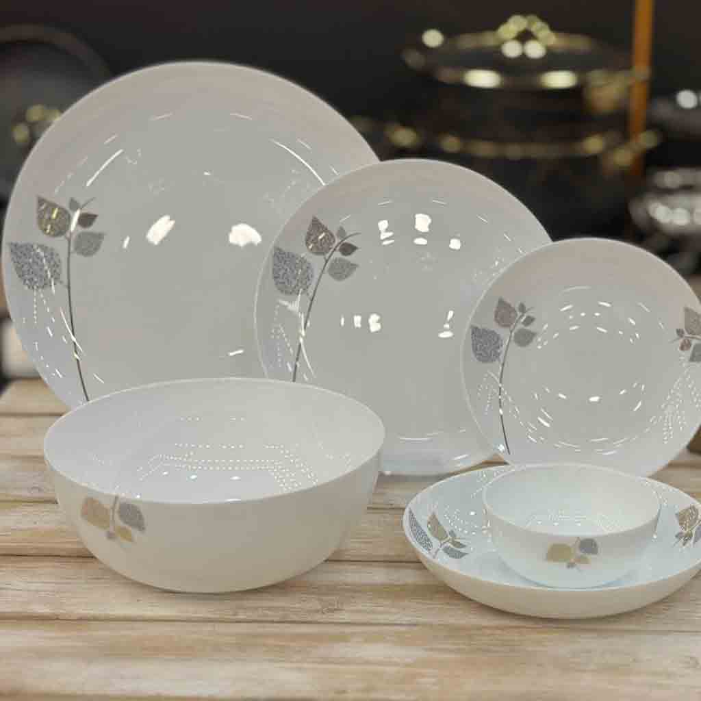 سرویس آرکوپال 26پارچه گلدن طرح گلبرگ طوسی