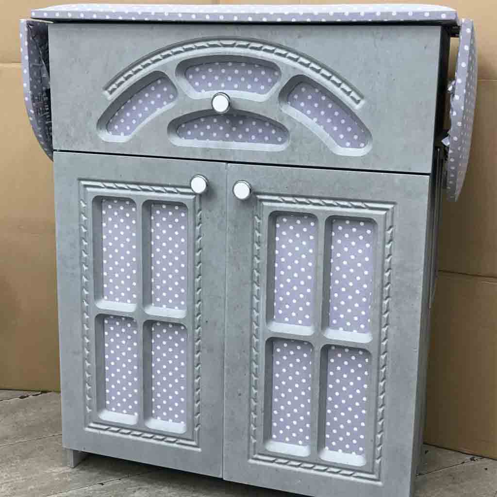 میز اتو و چرخ خیاطی طوسی