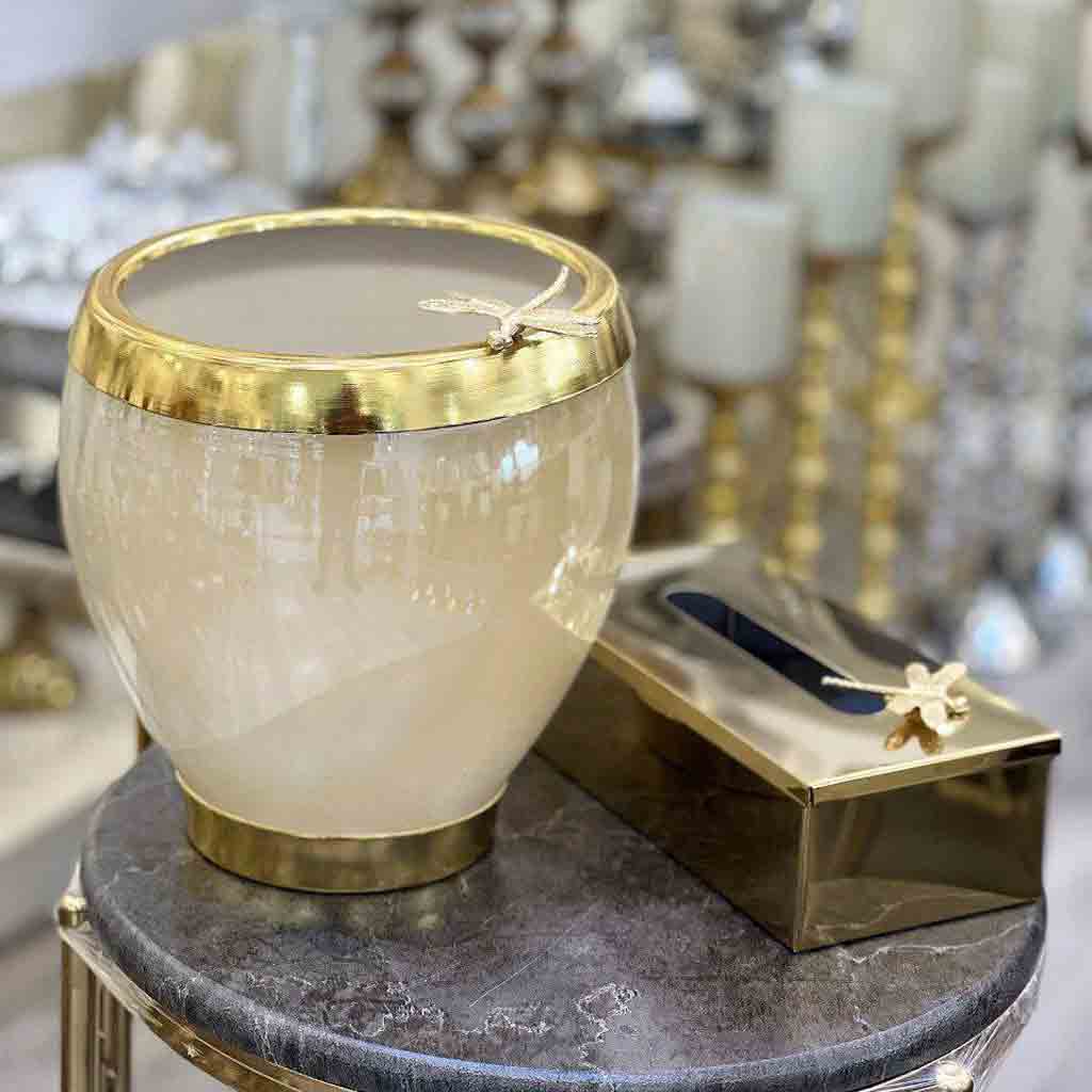 سطل و جادستمال شیشه رنگی مدل سنجاقک