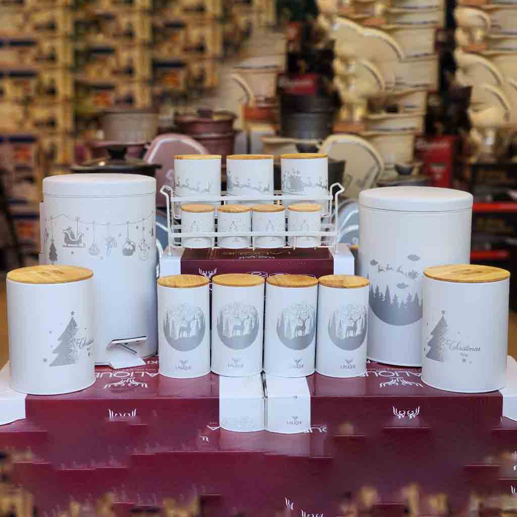 سرویس آشپزخانه 16 پارچه لالیک  طرح کریسمس