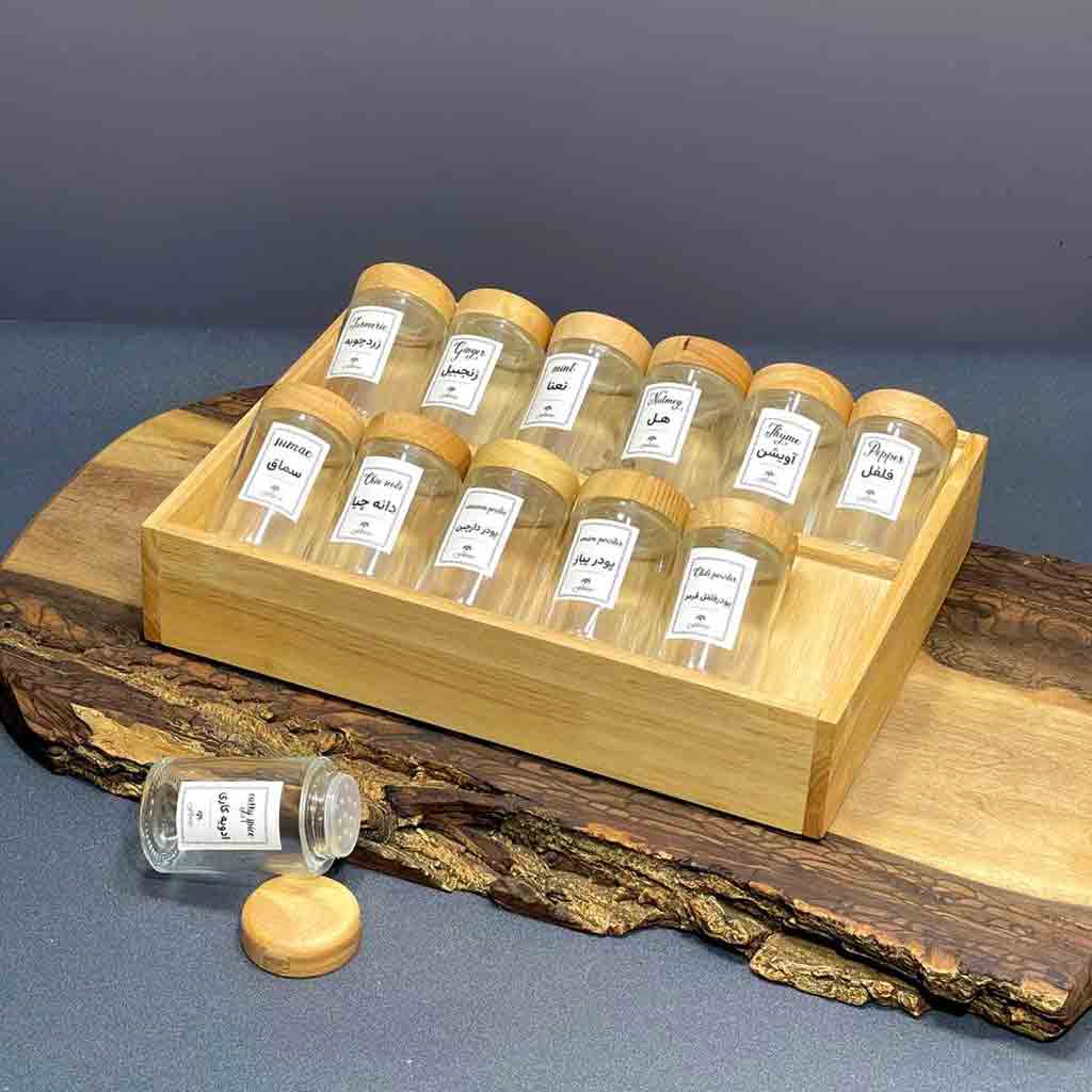 جاادویه داخل کشویی 12 عددی شیشه گرد