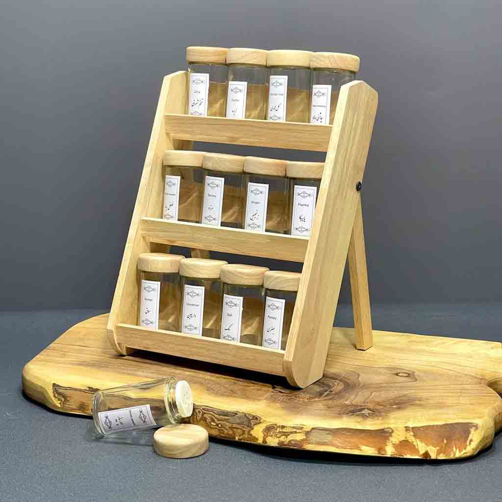 جاادویه داخل کشویی و ایستاده 12 عددی شیشه گرد و مربع