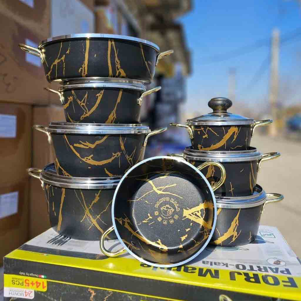 سرویس قابلمه پرتوکالا 19پارچه ماربل