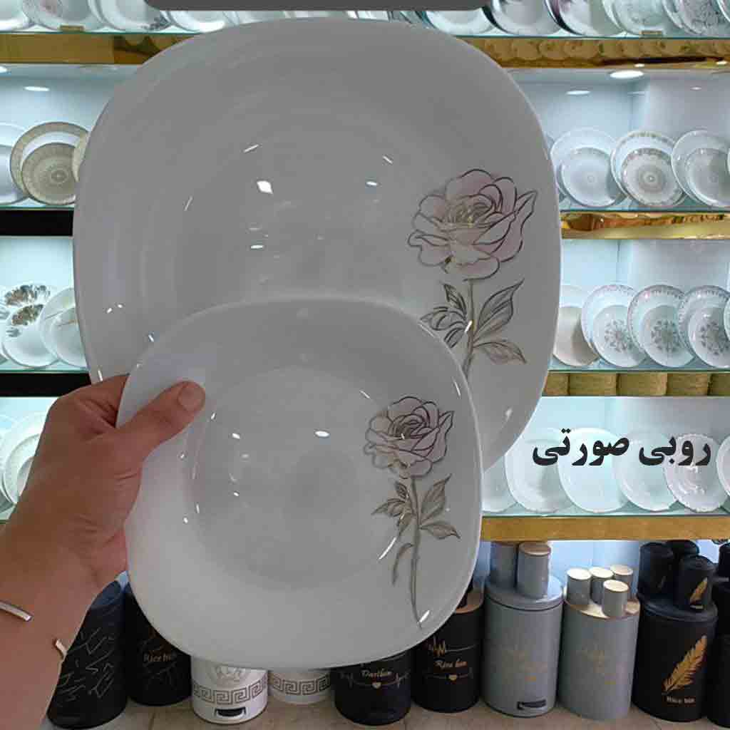 سرویس آرکوپال مربع طرح روبی صورتی