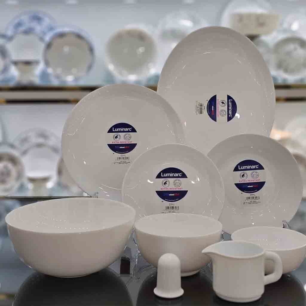 سرویس آرکوپال26 پارچه لومینارک فرانسه مدل دیوالی سفید