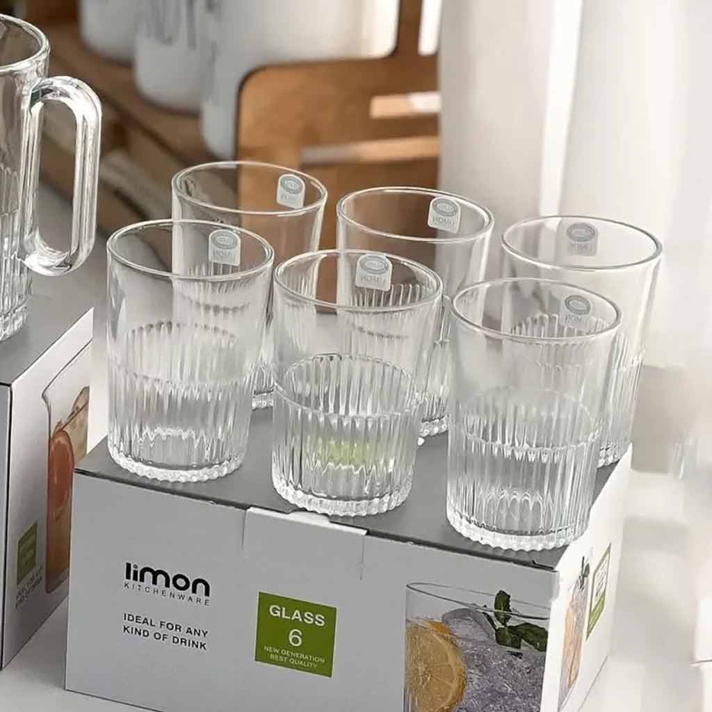 لیوان شیشه ای لیمون کد 2216