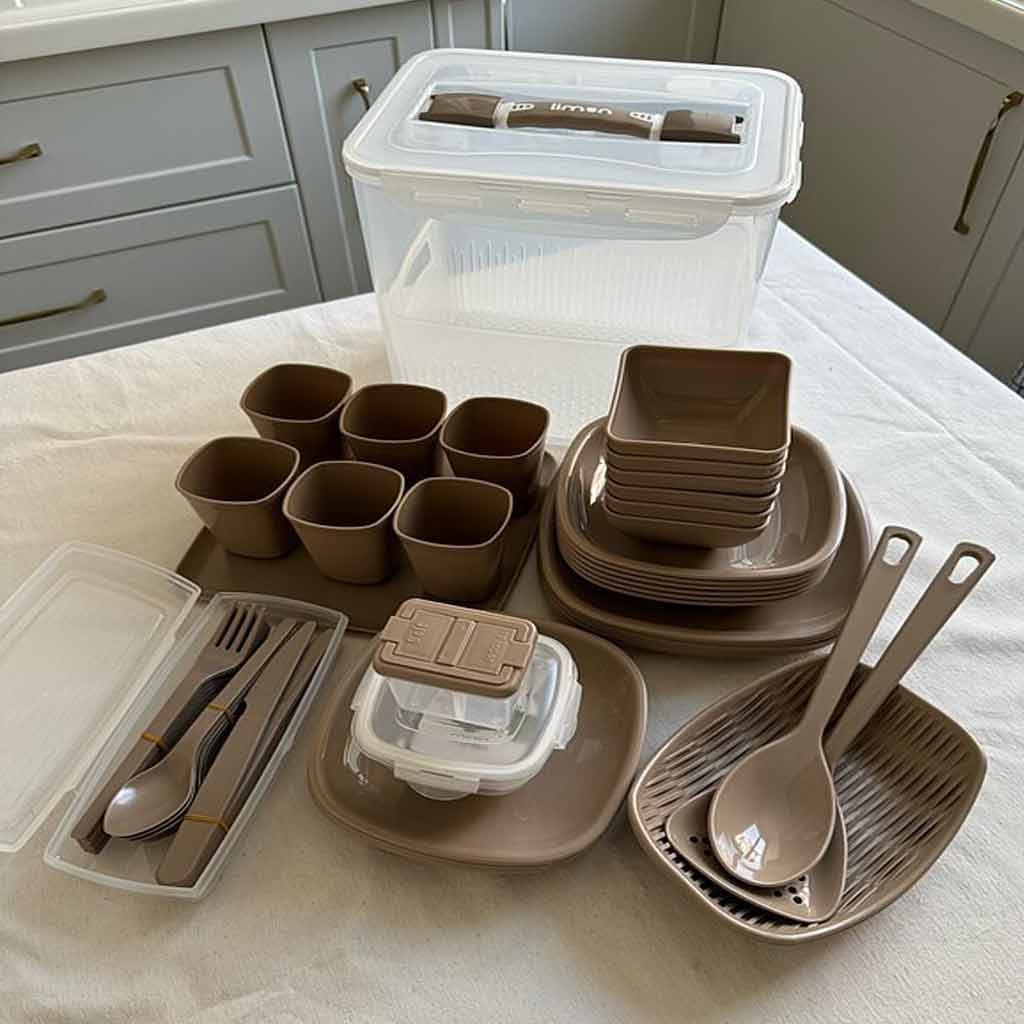 پک مسافرتی لیمون 6 نفره رنگ موکا